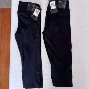 NWT Under Armour Fitted High Rise and Mid Rise Compression Capris Both Small